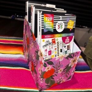 📝 Huge Happy Planner Sticker Lot – 10 Books + Today Pad + Floral Storage Box 🌸